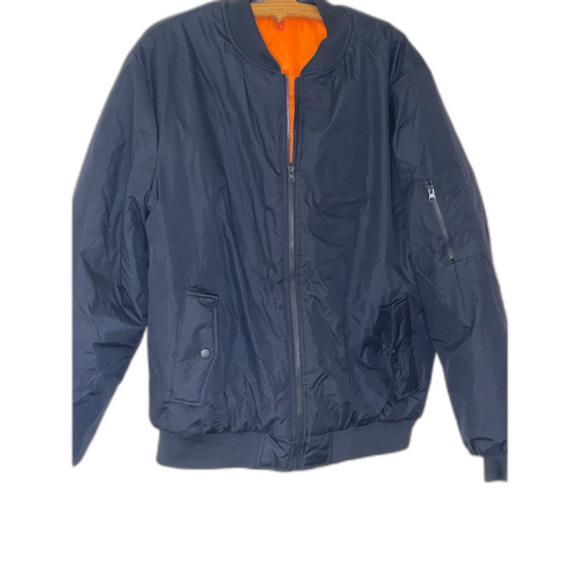 MA-1 Style Flight Jacket Aviation Bomber Blue Navy Air Force Army USMC USCG XL - Picture 1 of 11